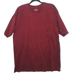Genuine Dickies Mens XL Maroon ShortSleeve Pocket T-Shirt Heavyweight Cotton Tee